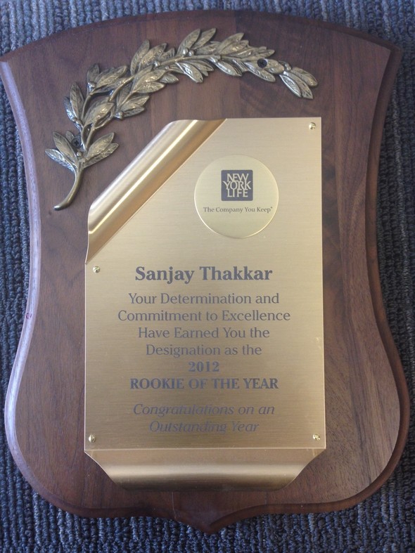 2012 Rookie of the Year award